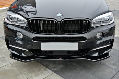 Накладка сплиттер на передний бампер на BMW X5 F15 M50d